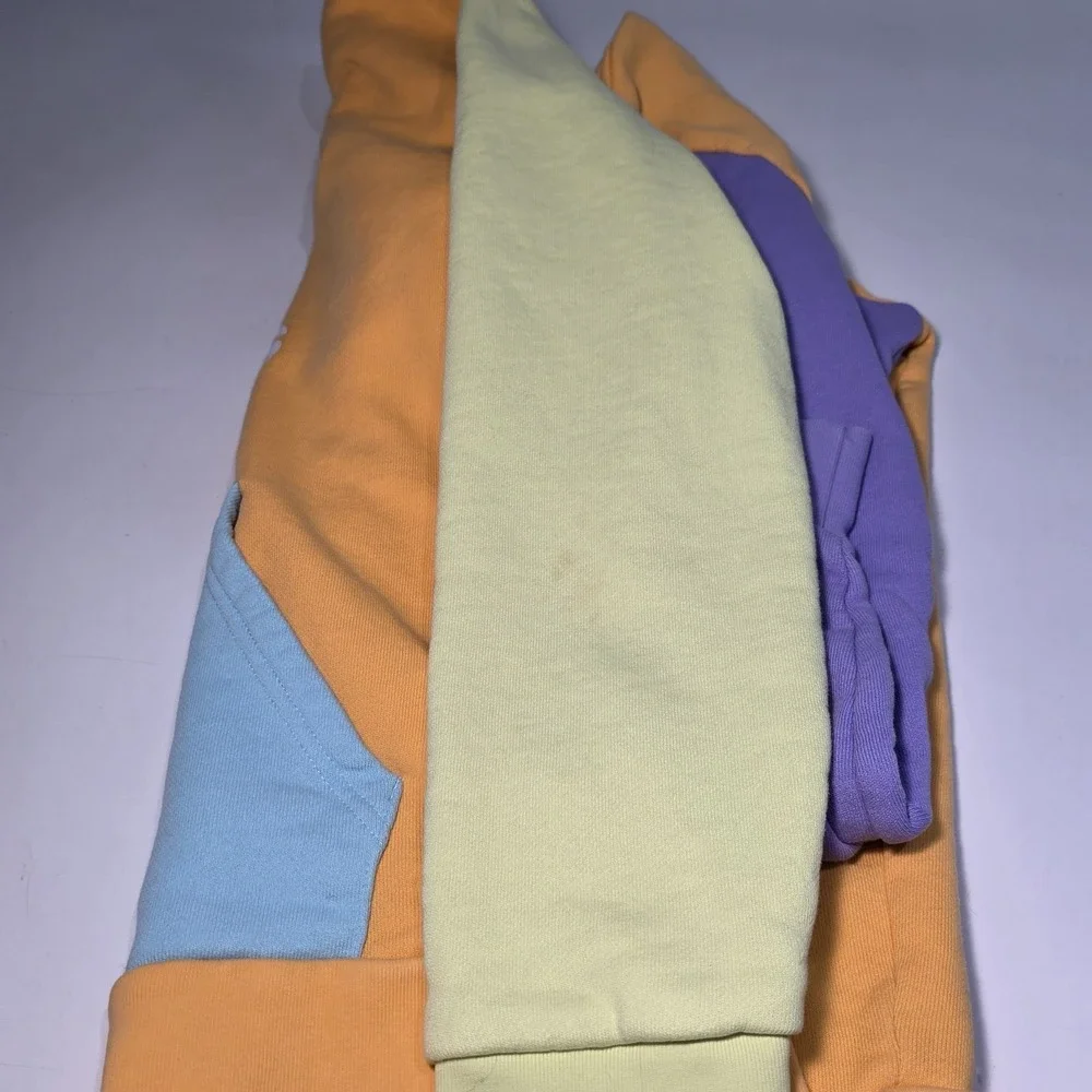Adidas Blocked Trefoil Hoody Pastels Orange‎ Purple Green Blue Size Small